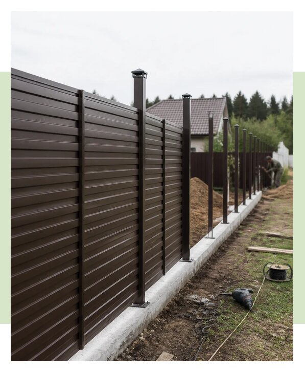Профессиональная установка глухого забора под ключ в Краснодаре
